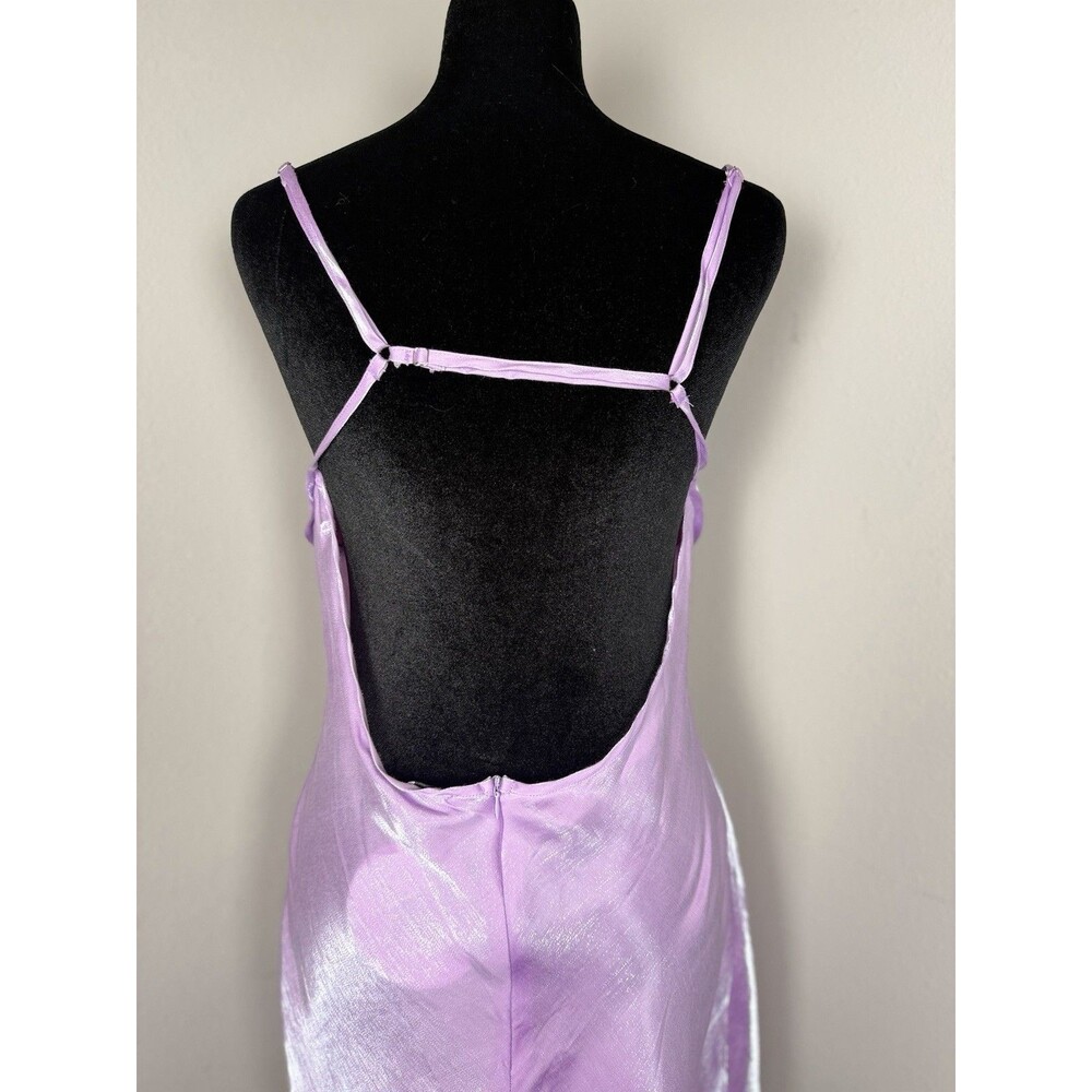 Princess Polly Violetta Mini Dress Purple Satin Slip Backless Size 10 NWT - Picture 7 of 13